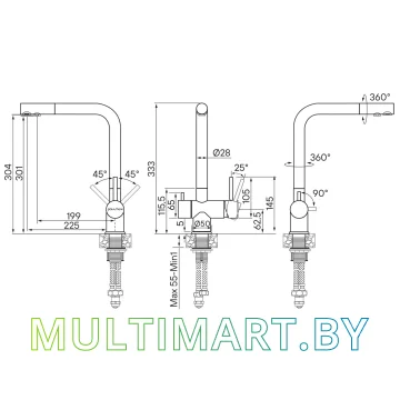 Смеситель Paulmark Skalen Sk213020-431 (белый матовый) картинка 3